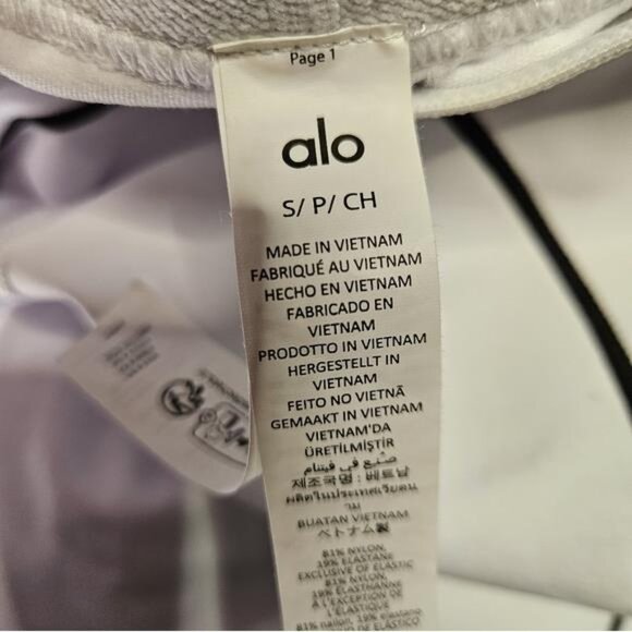 Alo Yoga Airbrush High Waist Heart Throb Legging White Black L Sculpted Trendy - Picture 4 of 4